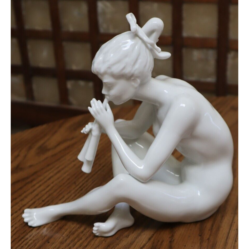 Vintage Kaiser Nude Playing Flute German Figure No 385